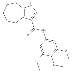 N-(3,4,5-trimethoxyphenyl)-2,4,5,6,7,8-hexahydrocyclohepta[c]pyrazole-3-carboxamide结构式