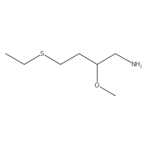 4-(Ethylsulfanyl)-2-methoxybutan-1-amine结构式