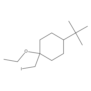 4-Tert-butyl-1-ethoxy-1-(iodomethyl)cyclohexane结构式