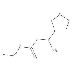 ethyl (3R)-3-amino-3-(oxolan-3-yl)propanoate结构式