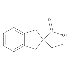2,3-dihydro-2-ethyl-1H-indene-2-carboxylic acid结构式
