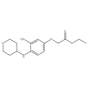 Ethyl 2-(3-amino-4-((tetrahydro-2H-pyran-4-yl)amino)phenoxy)acetate Structure