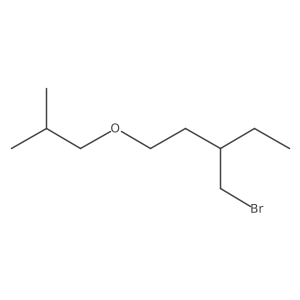 3-(Bromomethyl)-1-(2-methylpropoxy)pentane结构式