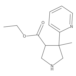 Ethyl 4-methyl-4-(pyridin-2-yl)pyrrolidine-3-carboxylate Structure