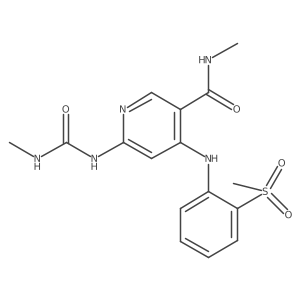 N-methyl-4-((2-(methylsulfonyl)phenyl)amino)-6-(3-methylureido)nicotinamide Structure