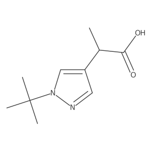 2-(1-tert-Butyl-1H-pyrazol-4-yl)propanoic acid Structure