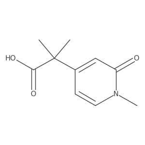 2-Methyl-2-(1-methyl-2-oxo-1,2-dihydropyridin-4-yl)propanoic acid结构式