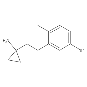 1-[2-(5-Bromo-2-methylphenyl)ethyl]cyclopropan-1-amine结构式