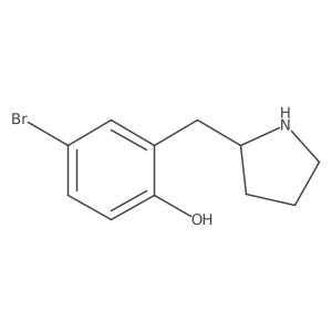 4-Bromo-2-[(pyrrolidin-2-yl)methyl]phenol Structure