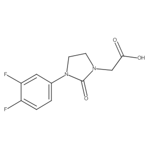 2-[3-(3,4-Difluorophenyl)-2-oxoimidazolidin-1-yl]acetic acid Structure