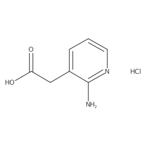 2-(2-Aminopyridin-3-yl)acetic acid hydrochloride结构式