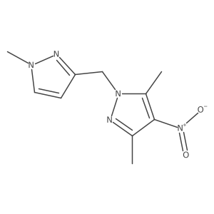 3,5-Dimethyl-1-[(1-methyl-1H-pyrazol-3-yl)methyl]-4-nitro-1H-pyrazole结构式
