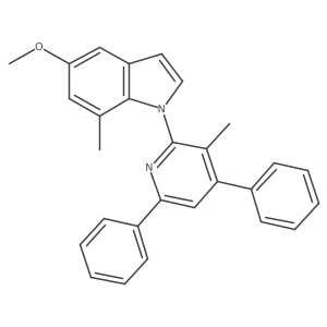 5-Methoxy-7-methyl-1-(3-methyl-4,6-diphenylpyridin-2-yl)-1H-indole Structure