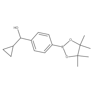 Cyclopropyl(4-(4,4,5,5-tetramethyl-1,3,2-dioxaborolan-2-yl)phenyl)methanol结构式