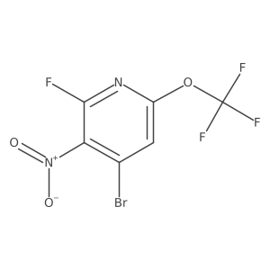 4-Bromo-2-fluoro-3-nitro-6-(trifluoromethoxy)pyridine结构式