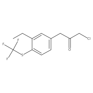 1-Chloro-3-(3-ethyl-4-(trifluoromethylthio)phenyl)propan-2-one结构式