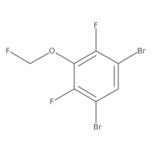 1,5-Dibromo-2,4-difluoro-3-(fluoromethoxy)benzene结构式