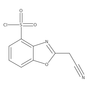 2-(Cyanomethyl)benzo[d]oxazole-4-sulfonyl chloride Structure
