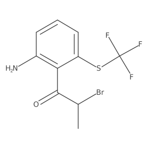 1-(2-Amino-6-(trifluoromethylthio)phenyl)-2-bromopropan-1-one Structure