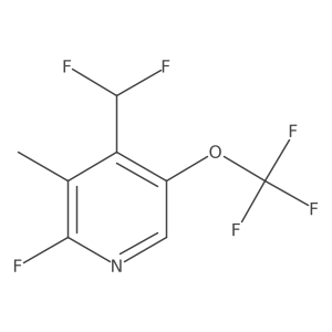 4-(Difluoromethyl)-2-fluoro-3-methyl-5-(trifluoromethoxy)pyridine结构式