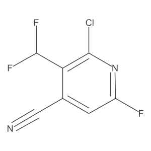 2-Chloro-3-(difluoromethyl)-6-fluoroisonicotinonitrile Structure