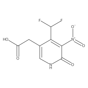 2-(4-(Difluoromethyl)-6-hydroxy-5-nitropyridin-3-yl)acetic acid Structure