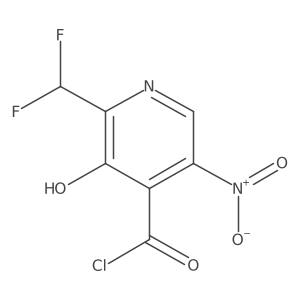 2-(Difluoromethyl)-3-hydroxy-5-nitropyridine-4-carbonyl chloride Structure