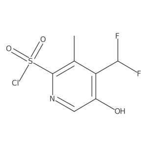 4-(Difluoromethyl)-5-hydroxy-3-methylpyridine-2-sulfonyl chloride结构式