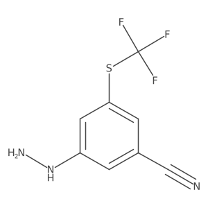 1-(3-Cyano-5-(trifluoromethylthio)phenyl)hydrazine结构式