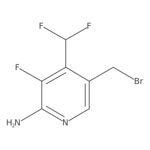 5-(Bromomethyl)-4-(difluoromethyl)-3-fluoropyridin-2-amine结构式
