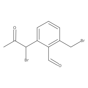 2-(1-Bromo-2-oxopropyl)-6-(bromomethyl)benzaldehyde结构式