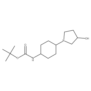 1,1-Dimethylethyl N-[4-[(3S)-3-hydroxy-1-pyrrolidinyl]cyclohexyl]carbamate Structure