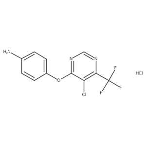 4-((5-Chloro-6-(trifluoromethyl)pyrimidin-4-yl)oxy)aniline hydrochloride salt结构式
