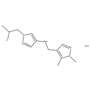 1-(2,2-difluoroethyl)-N-[(1,5-dimethylpyrazol-4-yl)methyl]pyrazol-4-amine;hydrochloride Structure