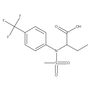 2-{(Methylsulfonyl)[4-(trifluoromethyl)phenyl]amino}butanoic acid Structure