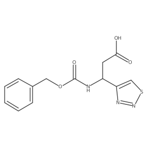 3-{[(Benzyloxy)carbonyl]amino}-3-(1,2,3-thiadiazol-4-yl)propanoic acid结构式