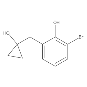 2-Bromo-6-[(1-hydroxycyclopropyl)methyl]phenol Structure