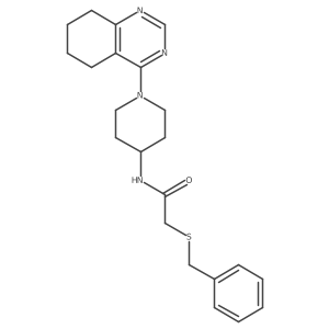 2-(benzylthio)-N-(1-(5,6,7,8-tetrahydroquinazolin-4-yl)piperidin-4-yl)acetamide结构式