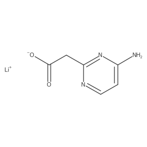 Lithium(1+) ion 2-(4-aminopyrimidin-2-yl)acetate Structure