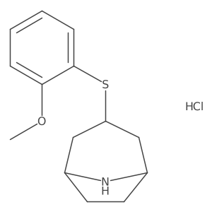3-[(2-Methoxyphenyl)sulfanyl]-8-azabicyclo[3.2.1]octane hydrochloride Structure
