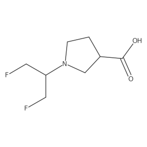 1-(1,3-Difluoropropan-2-yl)pyrrolidine-3-carboxylic acid Structure