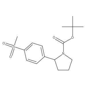 tert-Butyl 2-(4-(methylsulfonyl)phenyl)pyrrolidine-1-carboxylate Structure