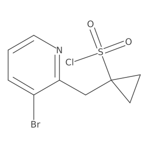 1-((3-Bromopyridin-2-yl)methyl)cyclopropane-1-sulfonyl chloride Structure
