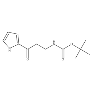 tert-butyl N-[3-oxo-3-(1H-pyrrol-2-yl)propyl]carbamate结构式