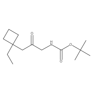 tert-butyl N-[3-(1-ethylcyclobutyl)-2-oxopropyl]carbamate Structure