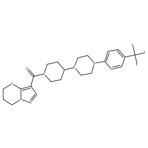 (6,7-dihydro-5H-pyrazolo[5,1-b][1,3]oxazin-3-yl)(4-(4-(5-(trifluoromethyl)pyridin-2-yl)piperazin-1-yl)piperidin-1-yl)methanone Structure