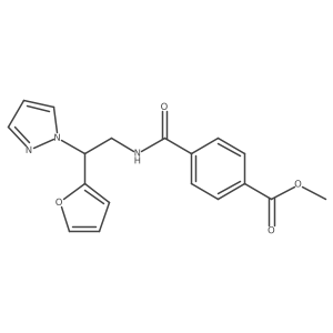 methyl 4-((2-(furan-2-yl)-2-(1H-pyrazol-1-yl)ethyl)carbamoyl)benzoate结构式