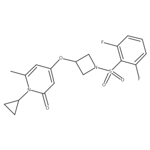 1-cyclopropyl-4-((1-((2,6-difluorophenyl)sulfonyl)azetidin-3-yl)oxy)-6-methylpyridin-2(1H)-one Structure