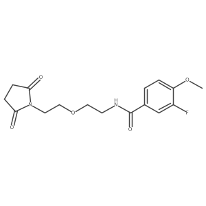 N-(2-(2-(2,5-dioxopyrrolidin-1-yl)ethoxy)ethyl)-3-fluoro-4-methoxybenzamide Structure