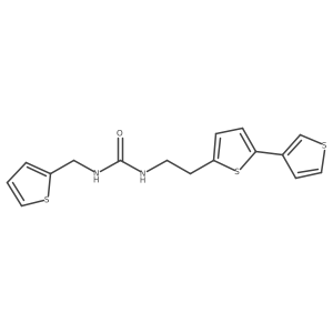 1-(2-([2,3'-Bithiophen]-5-yl)ethyl)-3-(thiophen-2-ylmethyl)urea Structure